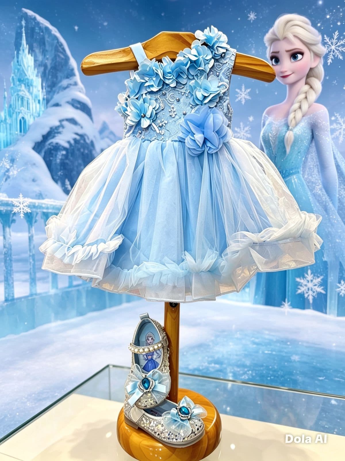 VESTIDO Y SAPATITO FROZEN